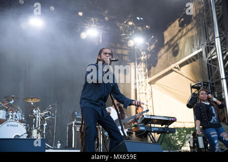 Toronto, Kanada, 02. Juni 2018, Damian Marley, jüngster Sohn des Reggae Legende Bob Marley führt auf dem Fiel Reise Musik & Arts Festival in Toronto, Kanada Kredit: topconcertphoto/Alamy leben Nachrichten Stockfoto