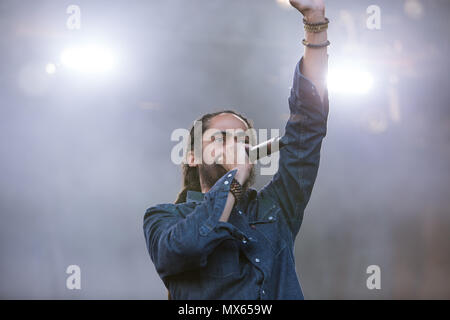 Toronto, Kanada, 02. Juni 2018, Damian Marley, jüngster Sohn des Reggae Legende Bob Marley führt auf dem Fiel Reise Musik & Arts Festival in Toronto, Kanada Kredit: topconcertphoto/Alamy leben Nachrichten Stockfoto