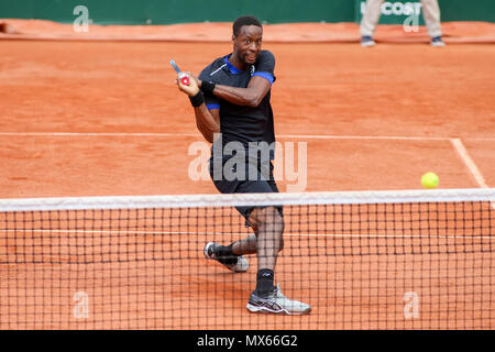 Gael Monfils (FRA), 2. JUNI 2018 - Tennis: Gael Monfils von Frankreich während der Herren Einzel dritte Runde der French Open Tennis Turnier gegen David Goffin Belgien an der Roland Garros in Paris, Frankreich. (Foto von Lba) Stockfoto