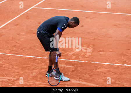 Gael Monfils (FRA), 2. JUNI 2018 - Tennis: Gael Monfils von Frankreich während der Herren Einzel dritte Runde der French Open Tennis Turnier gegen David Goffin Belgien an der Roland Garros in Paris, Frankreich. (Foto von Lba) Stockfoto