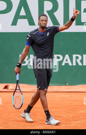 Gael Monfils (FRA), 2. JUNI 2018 - Tennis: Gael Monfils von Frankreich während der Herren Einzel dritte Runde der French Open Tennis Turnier gegen David Goffin Belgien an der Roland Garros in Paris, Frankreich. (Foto von Lba) Stockfoto