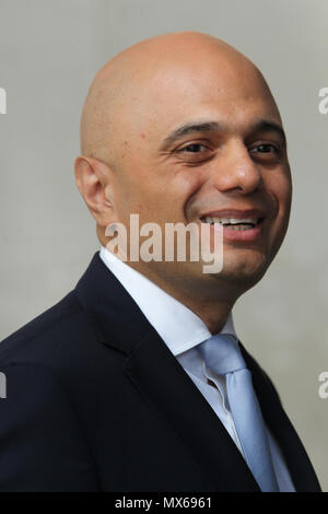 London, UK, 3. Juni 2018. Sajid Javid, Innenminister, gesehen in den BBC Studios in London Credit Stockfoto