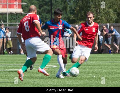 Bracknell, Großbritannien. 3. Juni 2018: Bracknell, UK-Karpatalya v Tibet in der CONIFA Welt Fußball-Cup 2018 in Bracknell Town FC. Karpatalya gewann 5-1. Credit: Andrew Spiers/Alamy leben Nachrichten Stockfoto