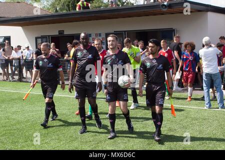 Bracknell, Großbritannien. 3. Juni 2018: Bracknell, UK-Karpatalya v Tibet in der CONIFA Welt Fußball-Cup 2018 in Bracknell Town FC. Karpatalya gewann 5-1. Credit: Andrew Spiers/Alamy leben Nachrichten Stockfoto