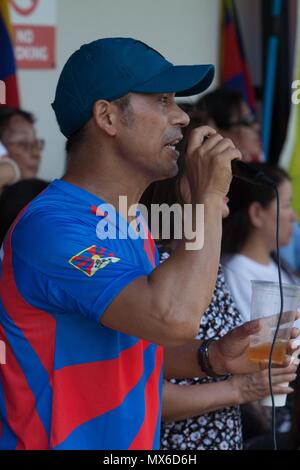 Bracknell, Großbritannien. 3. Juni 2018: Bracknell, UK-Karpatalya v Tibet in der CONIFA Welt Fußball-Cup 2018 in Bracknell Town FC. Karpatalya gewann 5-1. Credit: Andrew Spiers/Alamy leben Nachrichten Stockfoto
