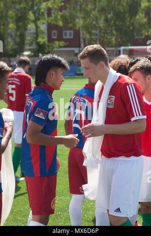 Bracknell, Großbritannien. 3. Juni 2018: Bracknell, UK-Karpatalya v Tibet in der CONIFA Welt Fußball-Cup 2018 in Bracknell Town FC. Karpatalya gewann 5-1. Credit: Andrew Spiers/Alamy leben Nachrichten Stockfoto