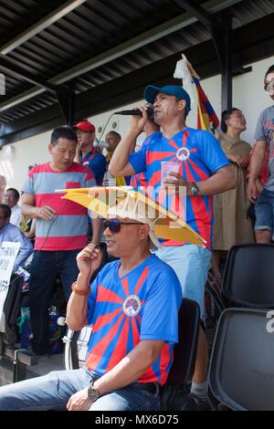 Bracknell, Großbritannien. 3. Juni 2018: Bracknell, UK-Karpatalya v Tibet in der CONIFA Welt Fußball-Cup 2018 in Bracknell Town FC. Karpatalya gewann 5-1. Credit: Andrew Spiers/Alamy leben Nachrichten Stockfoto