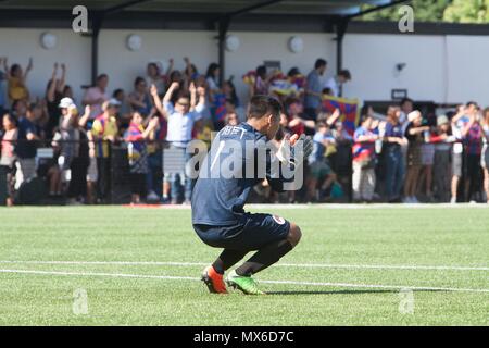 Bracknell, Großbritannien. 3. Juni 2018: Bracknell, UK-Karpatalya v Tibet in der CONIFA Welt Fußball-Cup 2018 in Bracknell Town FC. Karpatalya gewann 5-1. Credit: Andrew Spiers/Alamy leben Nachrichten Stockfoto