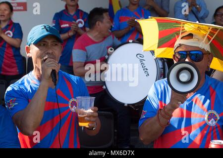 Bracknell, Großbritannien. 3. Juni 2018: Bracknell, UK-Karpatalya v Tibet in der CONIFA Welt Fußball-Cup 2018 in Bracknell Town FC. Karpatalya gewann 5-1. Credit: Andrew Spiers/Alamy leben Nachrichten Stockfoto