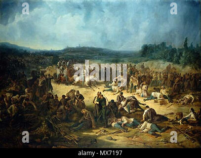 . Henry Dunant bei Solferino 1859. 1860 s 75 Battaglia Di Solferino (Henry Dunant) Stockfoto