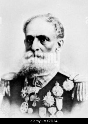 . Português: O Presidente do Brasil, Marechal Deodoro da Fonseca (1889-1891). Vor 1892. Fotógrafo A. Leterre 159 Deodoro da Fonseca fotografado por A. Leterre Stockfoto