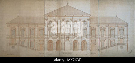 . Fassade des Gartenpalais Liechtenstein in der Rossau, Wien. 1690/91. Domenico Egidio Rossi 167 Domenico Egidio Rossi001 Stockfoto