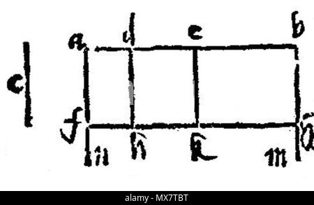 . Italiano: Disegno per gli Elementi di Euclide - edizione tradotta da Nicolò Tartaglia. 29 September 2013, 15:51:54. Nicolò Tartaglia, 1565 197 Euclid 040 v b Stockfoto