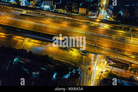 Drone Schuß über Bangkok, Thailand Stockfoto