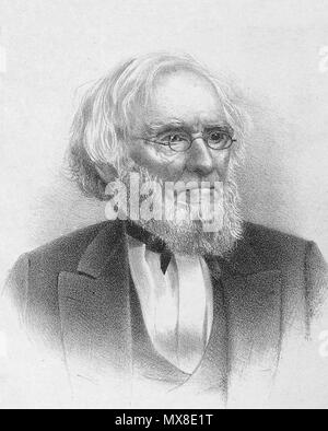 . Edward Delafield (1795-1875) war ein amerikanischer Arzt, Wissenschaftler und Professor der Geburtshilfe, der auch als Präsident des Kollegiums der Ärzte und Chirurgen serviert. Er war Gründer der New York Eye Infirmary und die New Yorker Gesellschaft für die Unterstützung von Witwen und Waisen des medizinischen Männer. Datum unbekannt. Lithographie von Perine, George Edward (1837-1885) 180 Edward Delafield Stockfoto