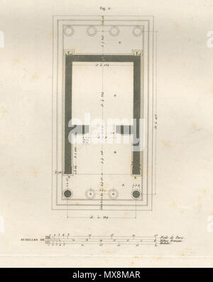 208 Abb. 1 Vue du Côté Sud du Temple dans son état Actuel - Stuart James&amp; Nicholas Revett - 1808 Stockfoto