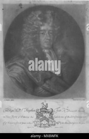 . Stephen Fox (1627-1716). 18. Schabkunst von Richard Earlom nach einem 1701 Gemälde von John James Baker 214 SirStephenFox Stockfoto