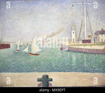 240 Georges Seurat - Entrée du Port d'Honfleur PC 172 Stockfoto