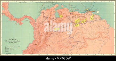 . Español: Carta que Vertreter el Teatro de la Guerra de Independencia años 1815 a 1817. Carta VII del Atlas geográfico e Histórico de la República de Colombia, 1890. Vom 7. Juli 2012. Agostino Codazzi (1793-1859) Alternative Namen: Giovanni Battista Agostino Codazzi Bartolotti Beschreibung italienische Soldaten, Wissenschaftler, Geograph und Kartograph Giovanni Battista Agostino Codazzi (alternativ in Lateinamerika bekannt als Agustín Codazzi; vom 12. Juli 1793 - 7. Februar 1859) eine Italienische Militärs, Wissenschaftler, Geographen, Kartographen, und Gouverneur von Barinas (1846-1847). Er machte seinen wichtigsten investiga Stockfoto