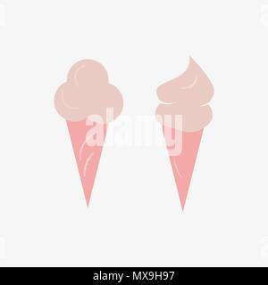 Eis in hellen Cartoon Stil. Icecream Vektor in schönen Farben auf weißem Hintergrund. Eps 10. Stock Vektor