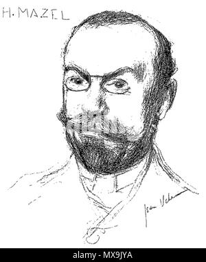 . Porträt der französische Schriftsteller Henri Mazel (1864-1947) von Jean Veber (1868-1928). 1898. Jean Veber (1864 - 1928) Beschreibung französische Zeichner, Stecher, Maler und Zeichner Geburtsdatum / Tod 13. Februar 1864 28. November 1928 Ort der Geburt / Todes Paris 17. arrondissement von Paris Authority control: Q 3174989 VIAF: 62639973 ISNI: 0000 0000 1713 2043 ULAN: 500338800 LCCN: Nr. 2005081852 GND: 129873268 WorldCat 272 Henri Mazel von Jean Veber Stockfoto