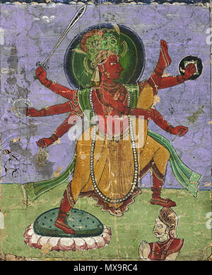 . Zwerg Inkarnation von Vishnu (Vamana - Trivikrama), Malerei, Aquarell, Aquarell auf Papier, 11 5/8 x 9 3/4 in. (29,53 x 24,8 cm) Hergestellt in: Nepal Geschenk der Ann Rohrer (M. 84.58.1). Jahrhundert 626 Vamana 1. Stockfoto