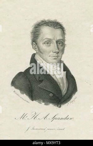 . Nederlands: Portet van Hajo Albert Spandaw (1777-1855). 1821. Nederlands: Philippus Velijn (1787-1836) naar Wessel Lubbers (1755-1834) uitgegeven door Johannes Immerzeel (1776-1841) 264 Hajo Albert Spandaw (1777-1855) Stockfoto