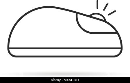 Dünne Linie klicken Sie mit der Maus auf das Symbol Stock Vektor