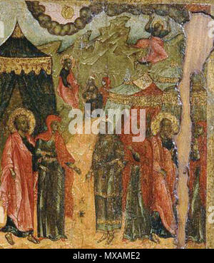 . Englisch: Seligpreisungen, Russische orthodoxe Ikone (Detail). Vor dem 18. Jahrhundert. Unbekannt, ursprünglich vom Benutzer hochgeladen: Alex Bakharev 293 Ikona Zapovedi Blazhen, 03. Stockfoto