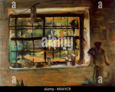 331 János Tornyai (1869-1936) Fenster des Atelier (1934) Stockfoto