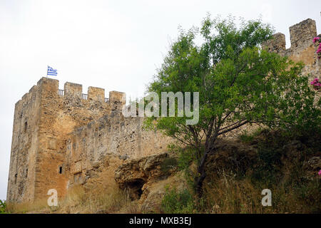 CHORA SFAKION, Griechenland - ca. Mai 2018 Frangokastello Castle Stockfoto