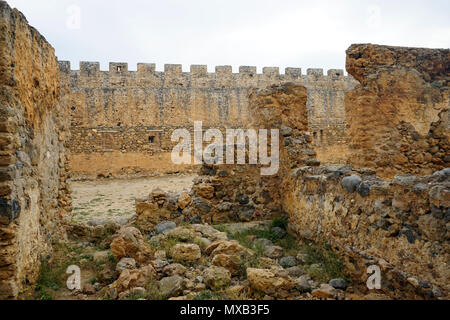 CHORA SFAKION, Griechenland - ca. Mai 2018 In Frangokastello Castle. Stockfoto