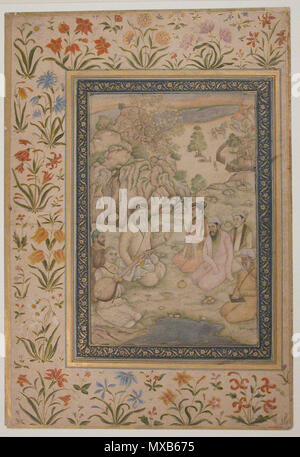 . Jahangir Besuch einer heiligen Mann Objekt Name: Album Leaf Datum: 19. Jahrhundert Geographie: Indien Maße: 14 3/8 x 9 3/4 in. (36,5 x 24,8 cm) Klassifizierung: Codices Kreditlinie: Geschenk des Alexander Smith Cochran, 1913 Beitritt Anzahl: 13.228.45 zu diesem Werk ist nicht auf der Anzeige. 19. Unbekannt 306 Jahangir Besuch einer heiligen Mann Stockfoto