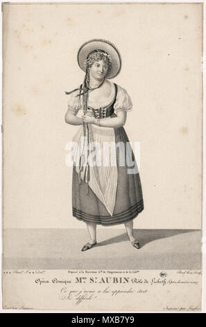 . Français: Madame Saint-Aubin (Jeanne-Charlotte Schroeder) dans le rôle de Lisbeth. 1801. Pierre-Paul Prud'hon, Adrien-Jean-Baptiste Mussat 314 Jeanne-Charlotte Schroeder Stockfoto