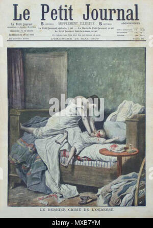 . Englisch: Abdeckung von Le Petit Journal, Mai 24, 1908, Gemälde von eine Szene, wo Jeanne Weber Morde ein Kind Deutsch: Titelblatt des Le Petit Journal, 24. Mai 1908. Jeanne Weber erwürgt ein Art Français: Une le Supplément illustré du Petit Journal, édition" du 24 mai 1908, La montrant tueuse en série Jeanne Weber tuant un Enfant. 24. Mai 1908. Unbekannt 314 Jeanneweber Stockfoto