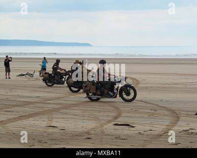 Devon D-Day 75. Jahrestag Saunton Beach, North Devon, Großbritannien Stockfoto