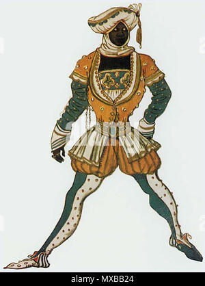 . Эскиз костюма для постановки" Легенды Рихарда Штрауса Иосифа'. 1914 Kostümdesign für La Legende de Joseph, 1914/24. 1914. Leon Bakst 326 Josephslegende durch L. Bakst, 06. Stockfoto