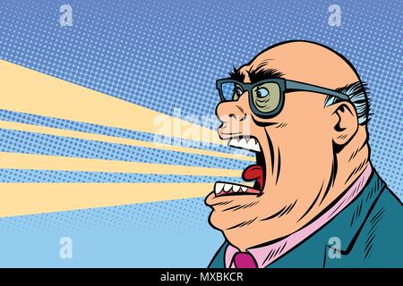 Angry Chef schreit. Comic cartoon Pop Art retro Abbildung Stock Vektor