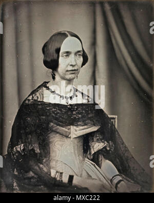 . Portrait von Königin Josefina von Schweden und Norwegen (1807-1876). Daguerreotypie von J. W. Bergström. Art.-Nr. NM. 0018406. Reproduktion Foto: Mats Landin, Nordiska Museet. zwischen 1844 und 1854. Johan Wilhelm Bergstrom 326 Josephine von Leuchtenberg von JW Bergstrom Stockfoto