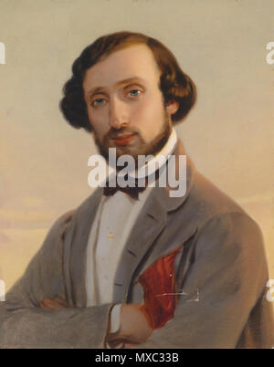 . Deutsch: Bildnis Ludwig August Frankl von Hochwart (1810-1894). 19. Lodenitz 1806-1880 Leopold Pollak (Rom) 368 Leopold Pollak Bildnis Ludwig August Frankl von hochwart Stockfoto