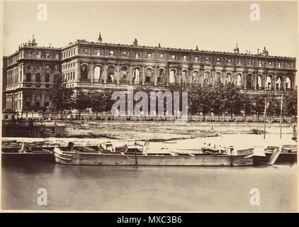. Englisch: Les Ruinen de Paris et de ses Umgebung 1870-1871: Cent Fotografien: Premier Volume. Par A. Liébert, text Gleichheit Alfred d'Aunay. Autor: Alfred d'Aunay (Französisch) Datum: 1870-71 Medium: Eiweiß silber Drucke von glasnegative Abmessungen: Bilder ca.: 19 x 25 cm (7 1/2 x 9 13/16 in.), oder die umgekehrte Montage: 32,8 x 41,3 cm (12 15/16 x 16 1/4 in.), oder die umgekehrte Klassifizierung: Alben Kreditlinie: Joyce F. Menschel Fotografie Bibliothek Fund, 2007 Beitritt Artikelnummer: 2007.454.1.1-.33. 1870 - 71. Alphonse J. Liébert (Französisch, 1827-1913) 369 Les Ruinen de Paris et de ses Umgebung 1870-1871, Stockfoto