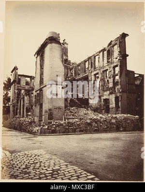 . Englisch: Les Ruinen de Paris et de ses Umgebung 1870-1871: Cent Fotografien: Premier Volume. Par A. Liébert, text Gleichheit Alfred d'Aunay. Autor: Alfred d'Aunay (Französisch) Datum: 1870-71 Medium: Eiweiß silber Drucke von glasnegative Abmessungen: Bilder ca.: 19 x 25 cm (7 1/2 x 9 13/16 in.), oder die umgekehrte Montage: 32,8 x 41,3 cm (12 15/16 x 16 1/4 in.), oder die umgekehrte Klassifizierung: Alben Kreditlinie: Joyce F. Menschel Fotografie Bibliothek Fund, 2007 Beitritt Artikelnummer: 2007.454.1.1-.33. 1870 - 71. Alphonse J. Liébert (Französisch, 1827-1913) 369 Les Ruinen de Paris et de ses Umgebung 1870-1871, Stockfoto