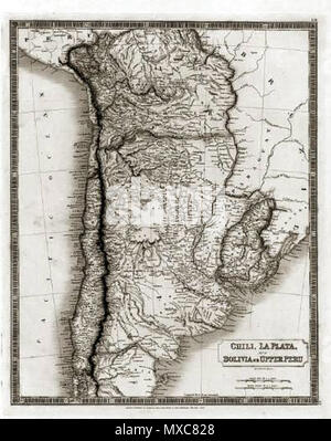 . Mapa de Bolivien y Perú en el año 1811. 27. Oktober 2006. Unbekannt 392 Karte von Bolivien 1811 Stockfoto