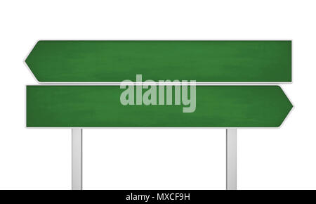 Leere Straßenschild isoliert Stockfoto