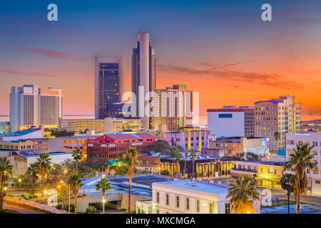 Corpus Christi, Texas, USA die Skyline in der Dämmerung. Stockfoto