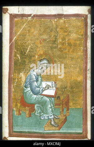 . Englisch: Folio 6 verso, Portrait von Matthäus Evangelist. 13. Jahrhundert. Unbekannt 419 winzigen 45 f 6 v Stockfoto