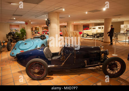 Monaco Top Cars Collection Automobile Museum, Bugatti Typ 35 8-Zyl. 2 L, 1927, Ausstellung der HSH der Prinz von Monaco Oldtimer Sammlung Stockfoto