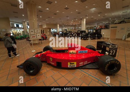 Monaco Top Cars Collection Automobile Museum, Scuderia Ferrari 640 Formel 1 (1989), die Ausstellung der HSH der Prinz von Monaco Oldtimer Collection Stockfoto