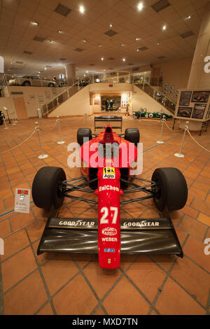 Monaco Top Cars Collection Automobile Museum, Scuderia Ferrari 640 Formel 1 (1989), die Ausstellung der HSH der Prinz von Monaco Oldtimer Collection Stockfoto
