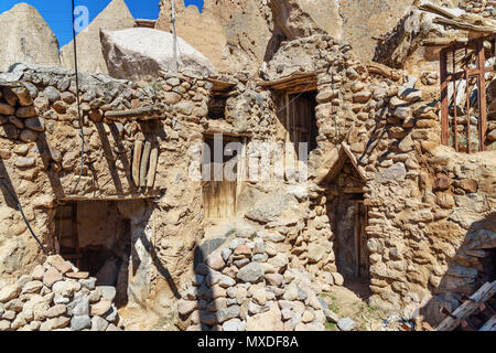 Häuser im Dorf Kandovan. Osten Aserbaidschan Provinz. Iran Stockfoto